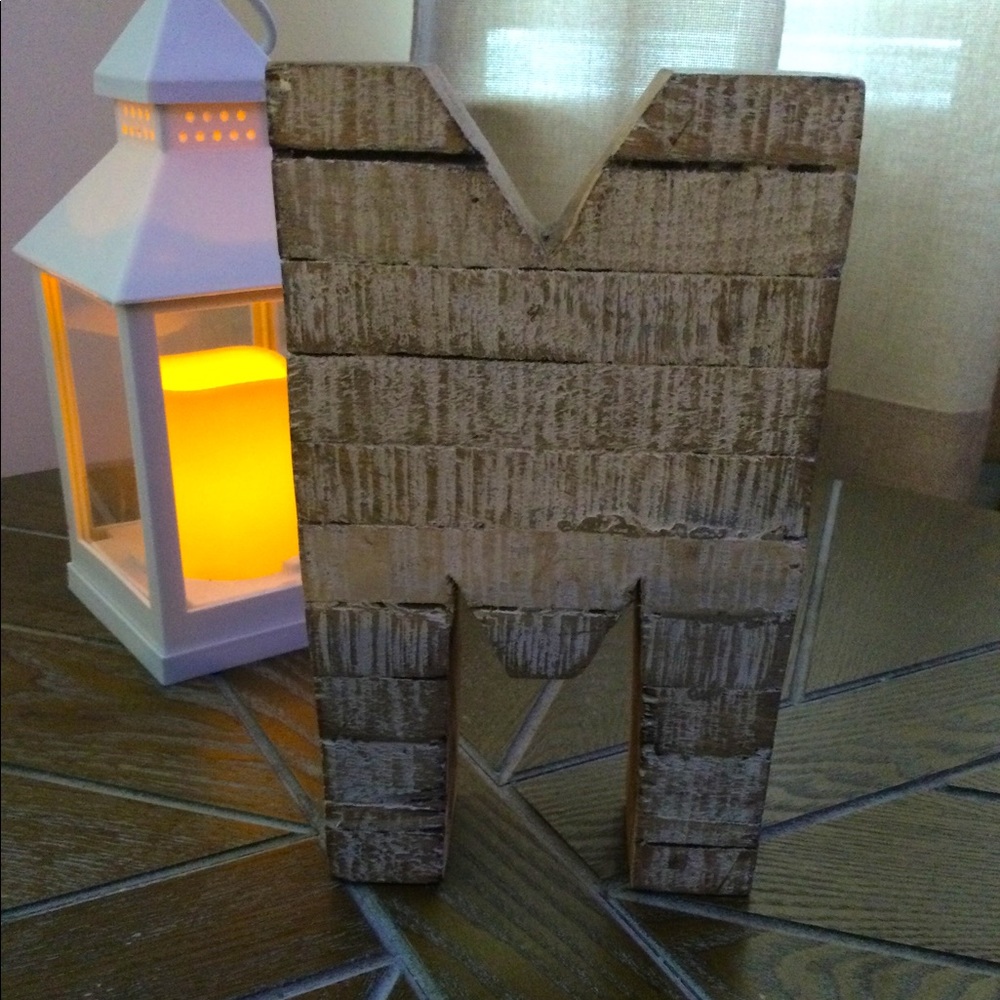 Wooden Rustic Letter “M”